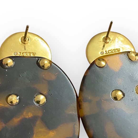 162‎ J. Crew Tortoise Rhinestone Flower Earrings - Picture 4 of 10